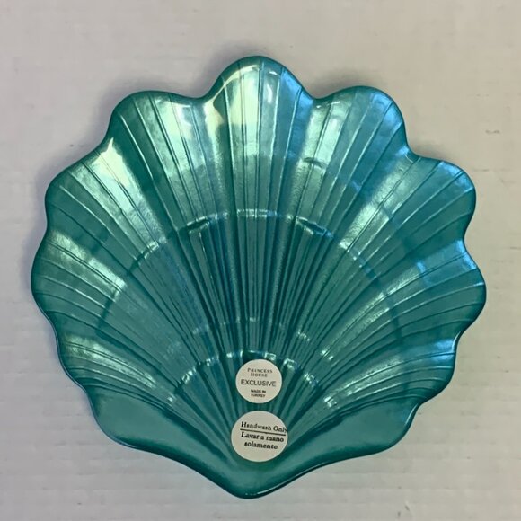 Set of 4 Princess House Sell Plates 1479 Dish Teal in Colour Made in Turkey NEW - Picture 8 of 13